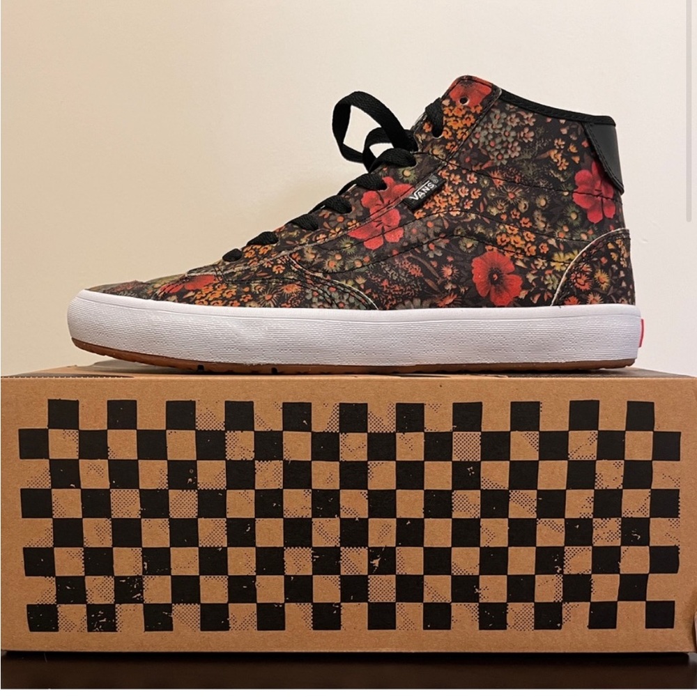 Vans Black Floral high top Shoes